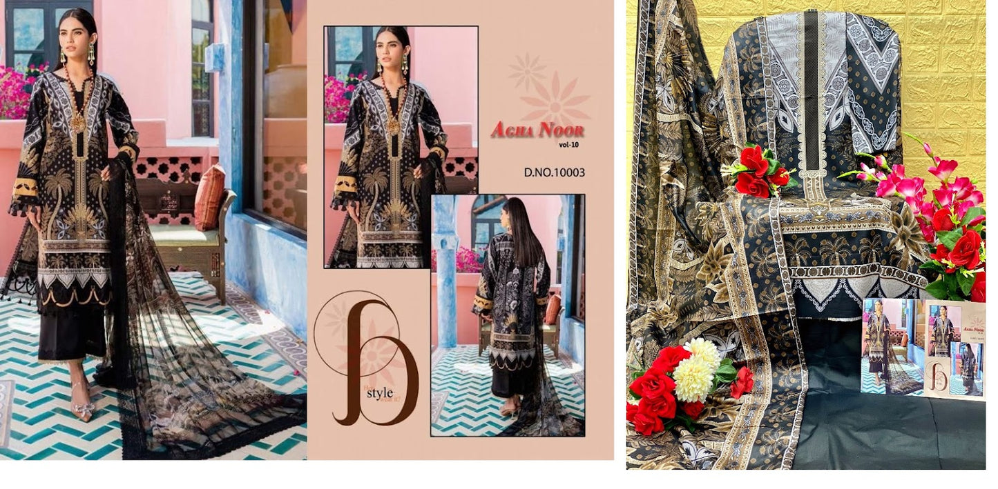 Luxury Lawn Collection Vol 10 Agha Noor Karachi Salwar Suits