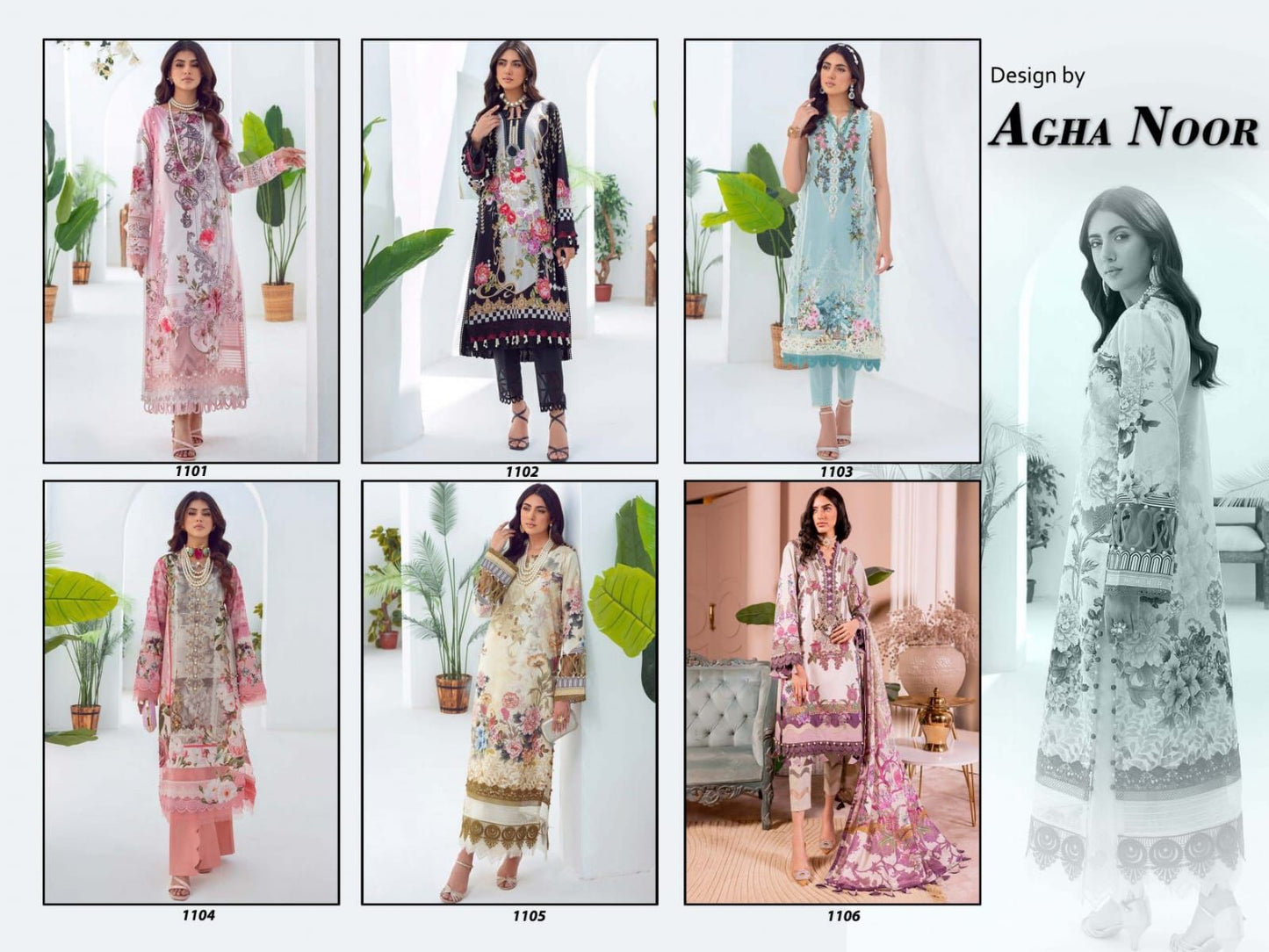 Luxury Lawn Collection Vol 11 Agha Noor Karachi Salwar Suits