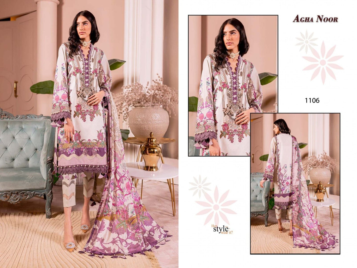 Luxury Lawn Collection Vol 11 Agha Noor Karachi Salwar Suits