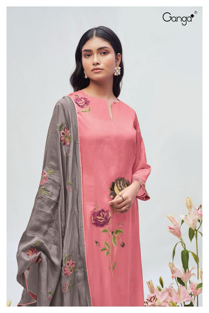 Lzumi 2208 Ganga Habutai Silk Plazzo Style Suits