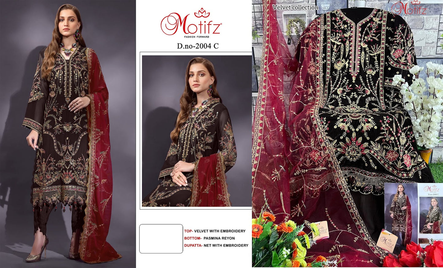 M-2004 Motifz Velvet Suits