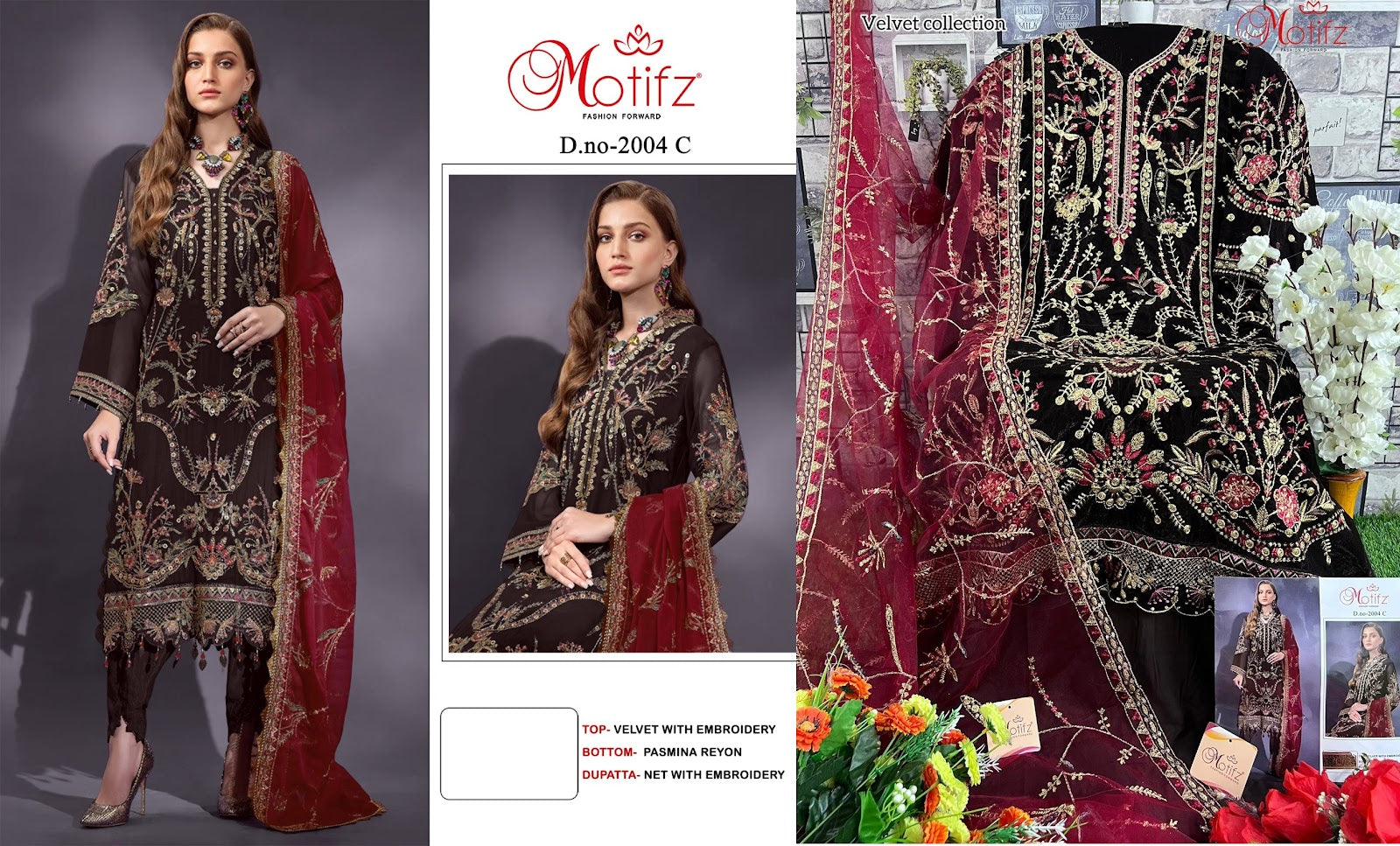 M-2004 Motifz Velvet Suits
