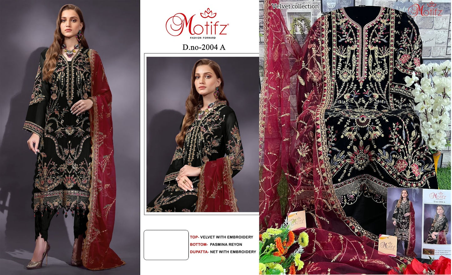 M-2004 Motifz Velvet Suits