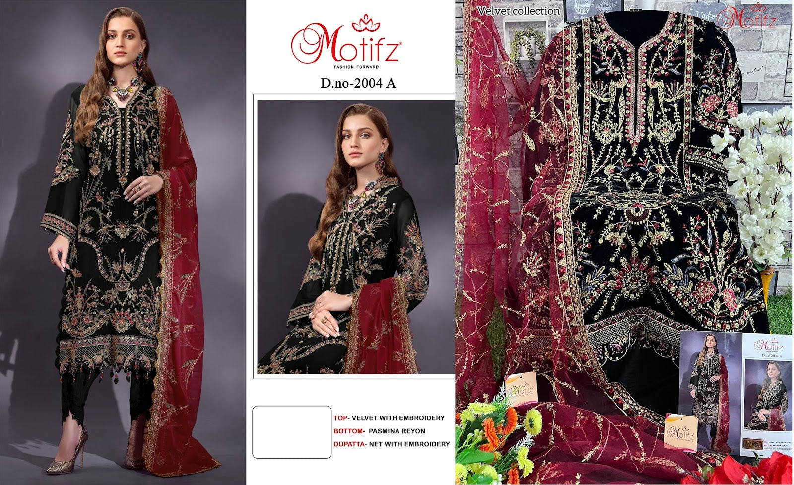M-2004 Motifz Velvet Suits