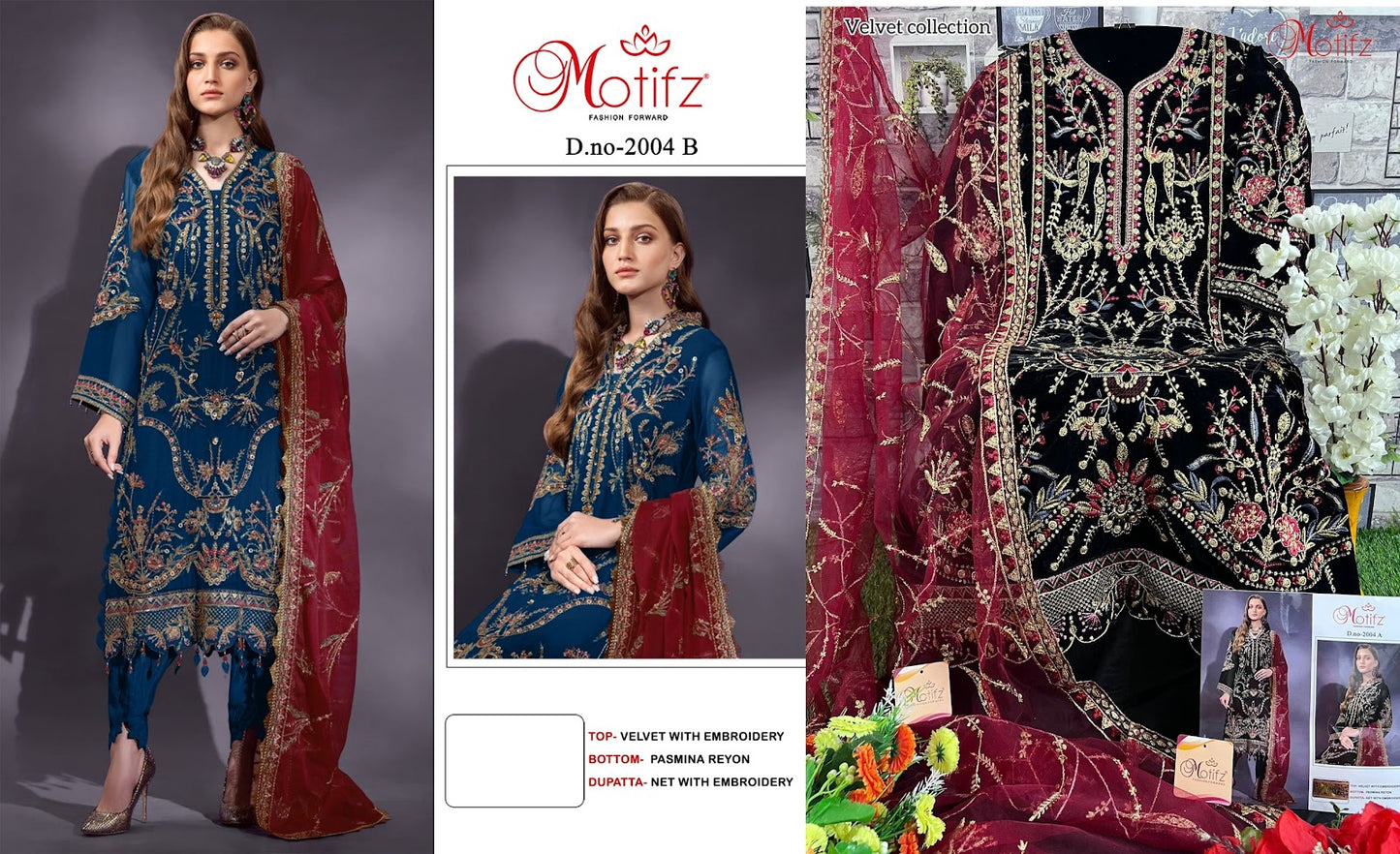M-2004 Motifz Velvet Suits