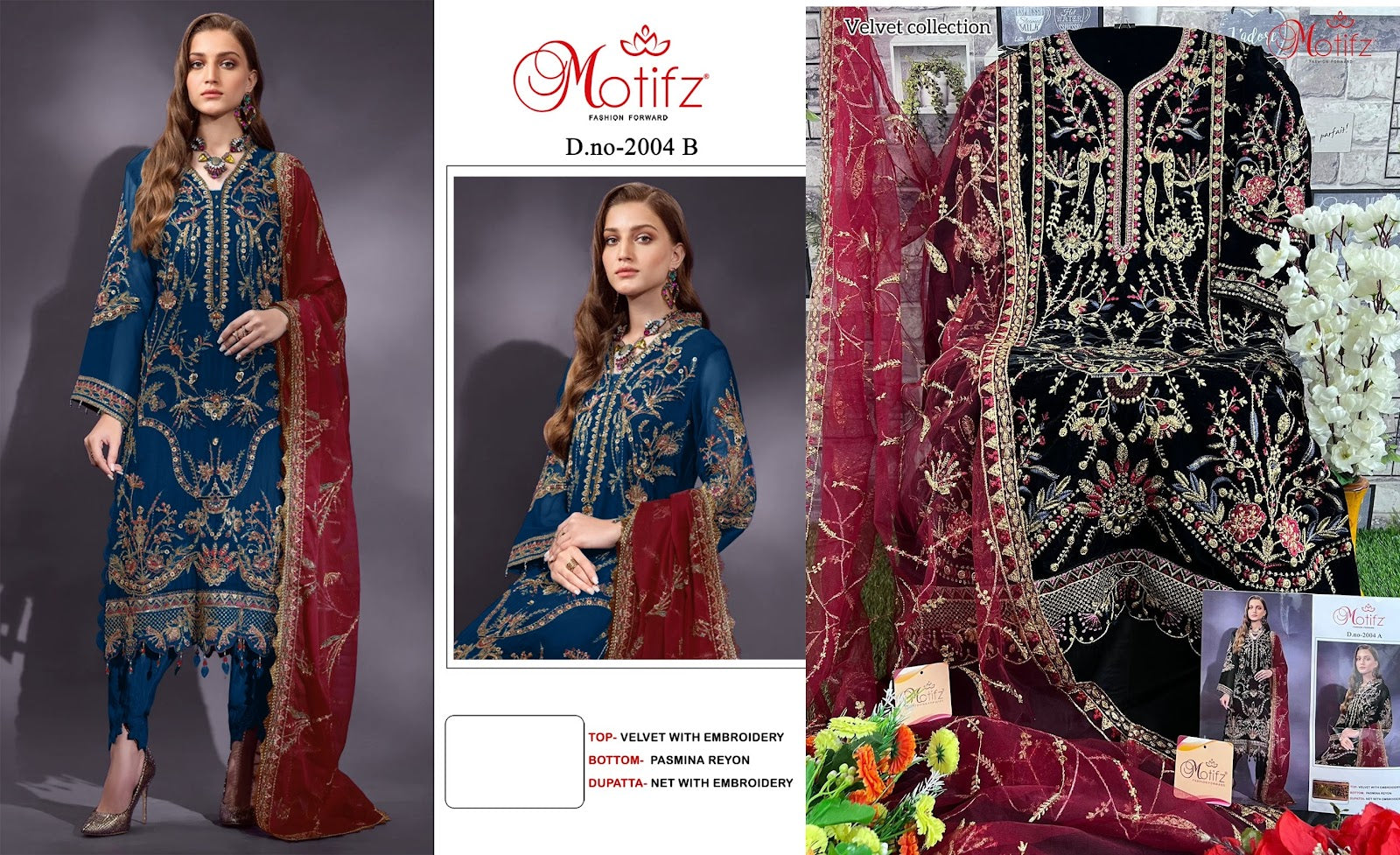 M-2004 Motifz Velvet Suits