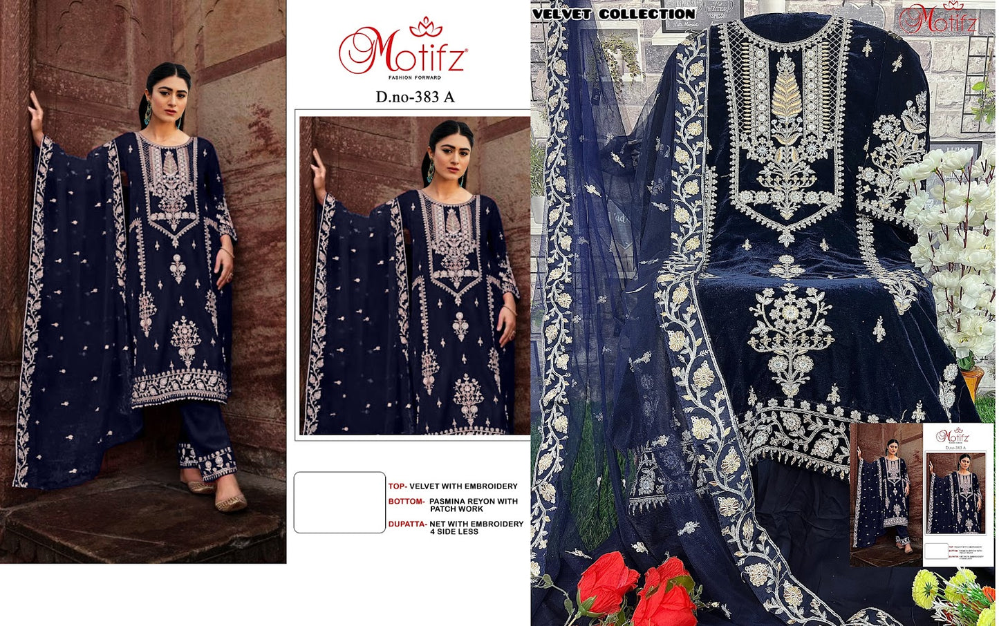 M-383 Motifz Velvet Suits