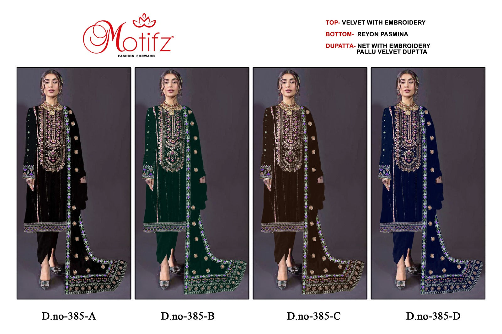 M-385 Motifz Velvet Suits