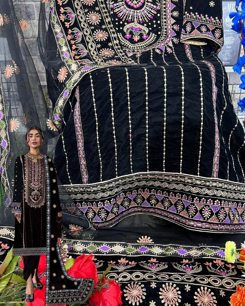 M-385 Motifz Velvet Suits