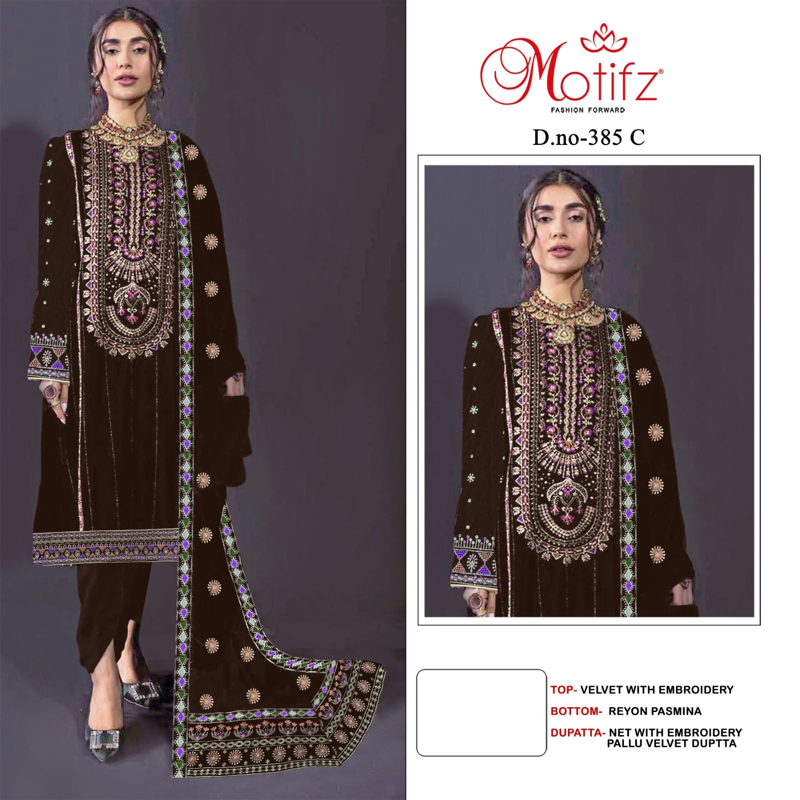 M-385 Motifz Velvet Suits