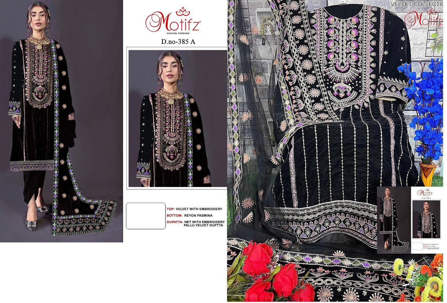 M-385 Motifz Velvet Suits