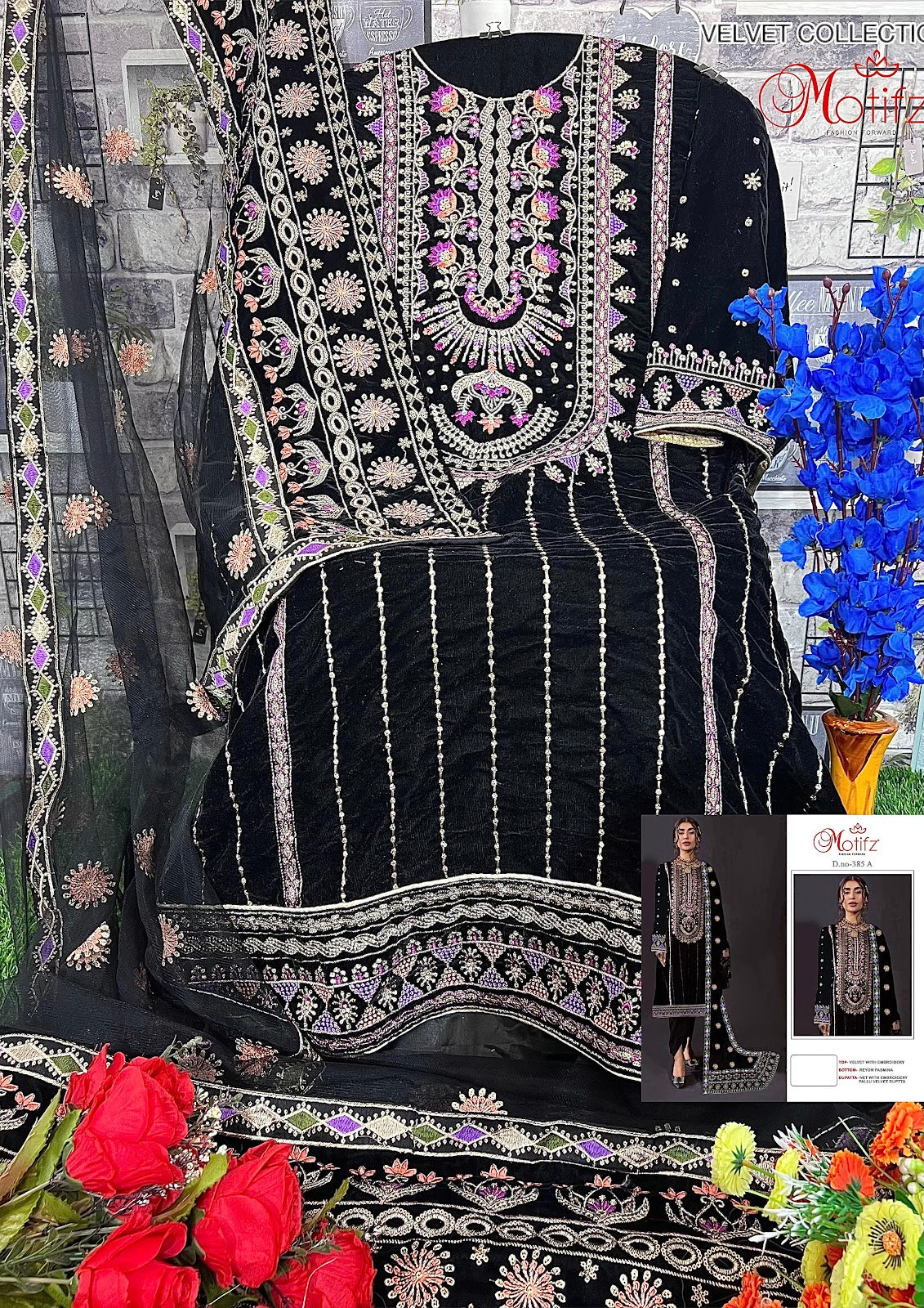 M-385 Motifz Velvet Suits