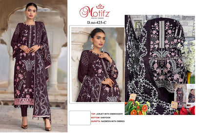 M-425 Motifz Georgette Pakistani Salwar Suits