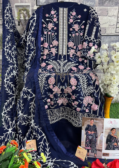 M-425 Motifz Georgette Pakistani Salwar Suits