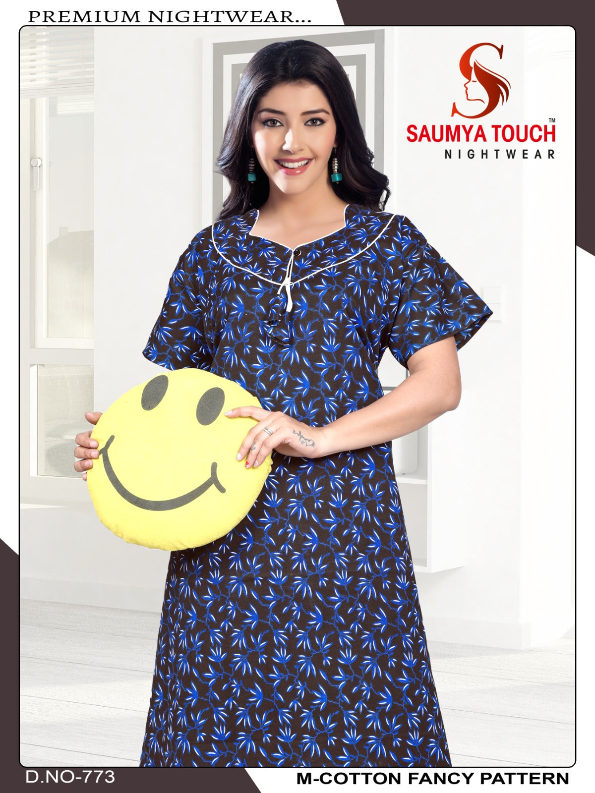 M-Cotton-2112 Saumya Touch Night Gowns