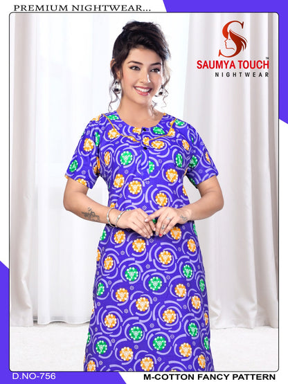 M-Cotton-2112 Saumya Touch Night Gowns