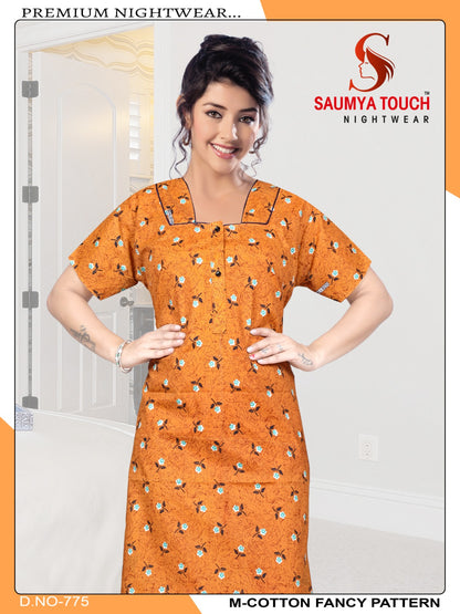 M-Cotton-2112 Saumya Touch Night Gowns