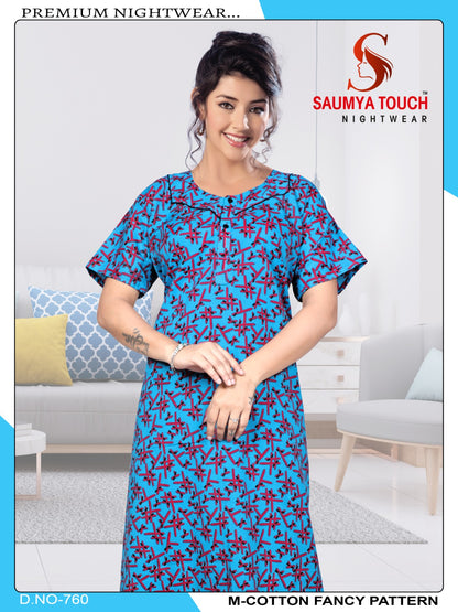 M-Cotton-2112 Saumya Touch Night Gowns