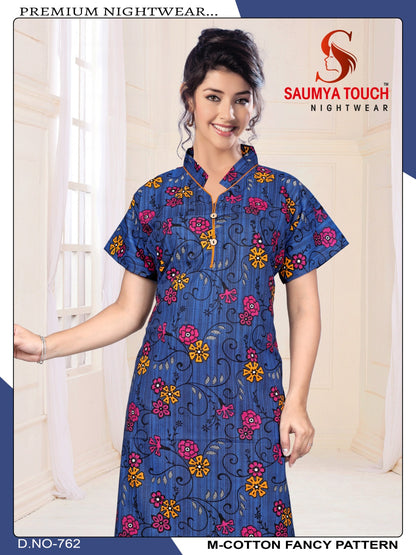 M-Cotton-2112 Saumya Touch Night Gowns