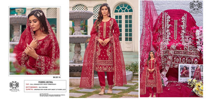M 281 Mushq Organza Pakistani Salwar Suits