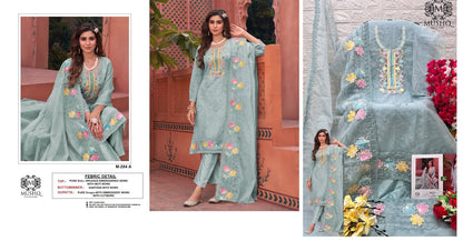 M 284 Mushq Organza Pakistani Salwar Suits