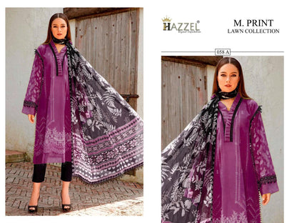 M Print Lawn Collection Hazzel Cotton Pakistani Salwar Suits