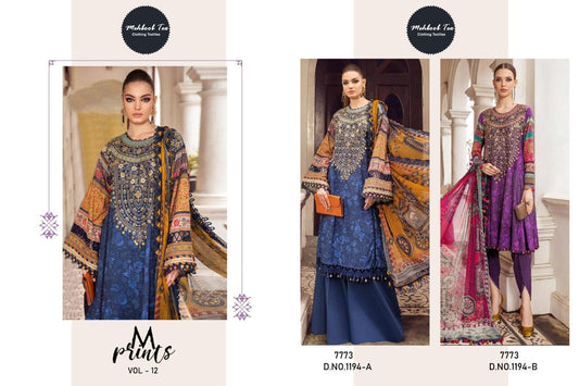 M Print Vol 12 Mehboob Tex Lawn Cotton Pakistani Salwar Suits