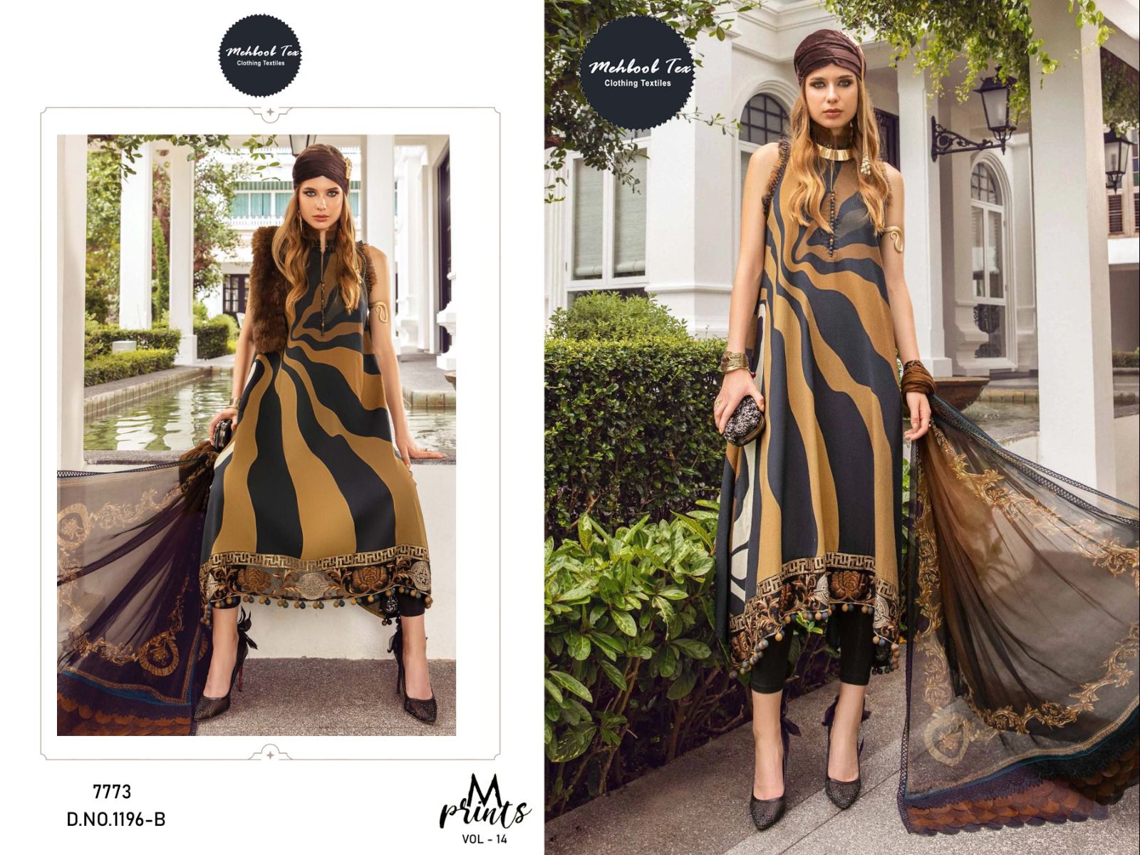 M Print Vol 14 Mehboob Tex Lawn Cotton Pakistani Salwar Suits