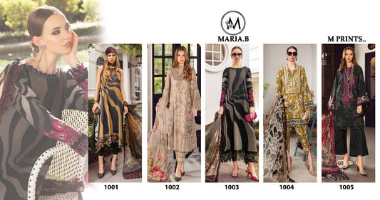 M Prints Maria B Cotton Pakistani Patch Work Suits
