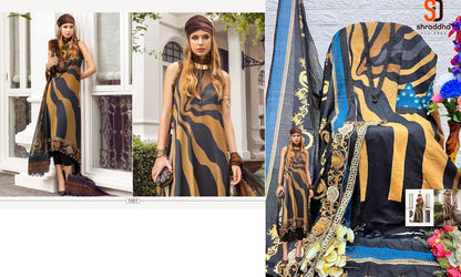 M Prints Vol 16 Shraddha Designer Lawn Cotton Pakistani Patch Work Suits