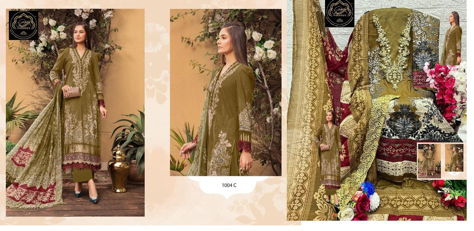 M Prints Vol 1 Firdous Art Pure Cotton Pakistani Salwar Suits