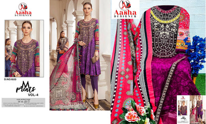 M Prints Vol 4 Aasha Designer Cotton Pakistani Salwar Suits