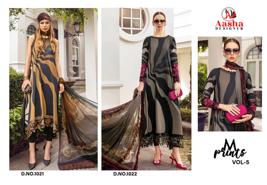 M Prints Vol 5 Aasha Designer Cotton Pakistani Salwar Suits