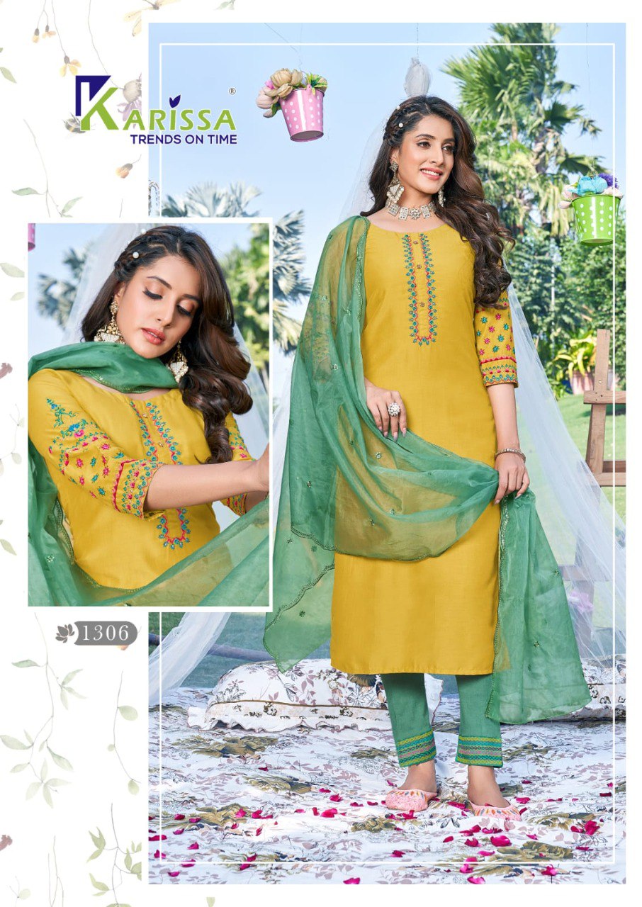 Maahi Karissa Chinon Silk Readymade Pant Style Suits