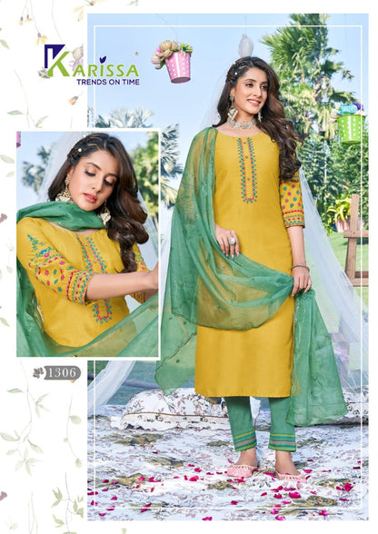 Maahi Karissa Chinon Silk Readymade Pant Style Suits
