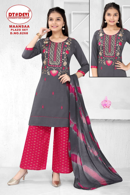 Maansaa-8268 Dt Devi Rayon Readymade Plazzo Style Suits
