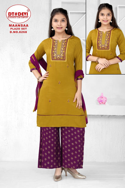 Maansaa-8268 Dt Devi Rayon Readymade Plazzo Style Suits