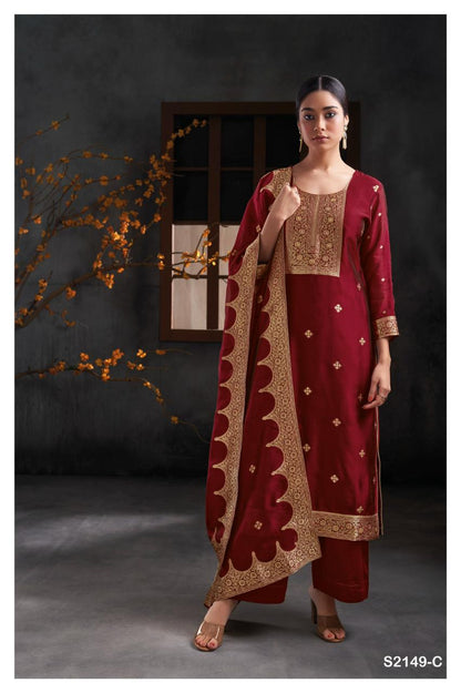 Maclennan 2149 Ganga Silk Plazzo Style Suits