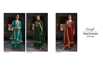 Maclennan 2149 Ganga Silk Plazzo Style Suits