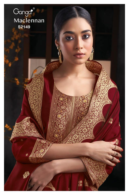 Maclennan 2149 Ganga Silk Plazzo Style Suits