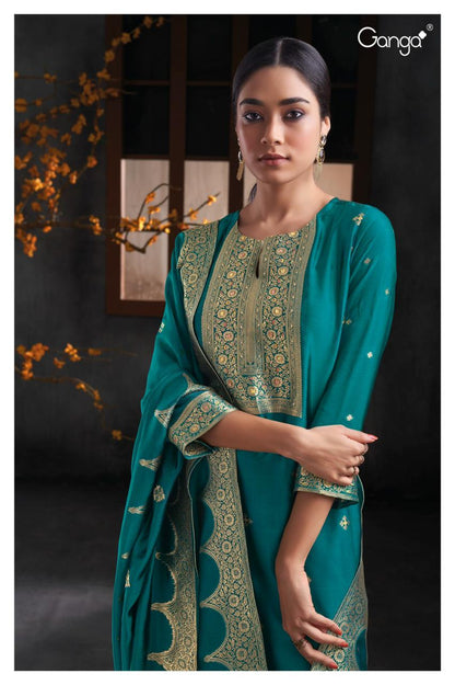 Maclennan 2149 Ganga Silk Plazzo Style Suits