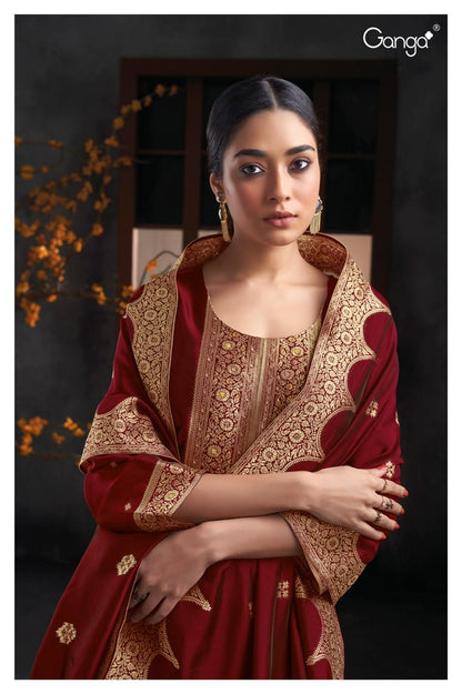 Maclennan 2149 Ganga Silk Plazzo Style Suits