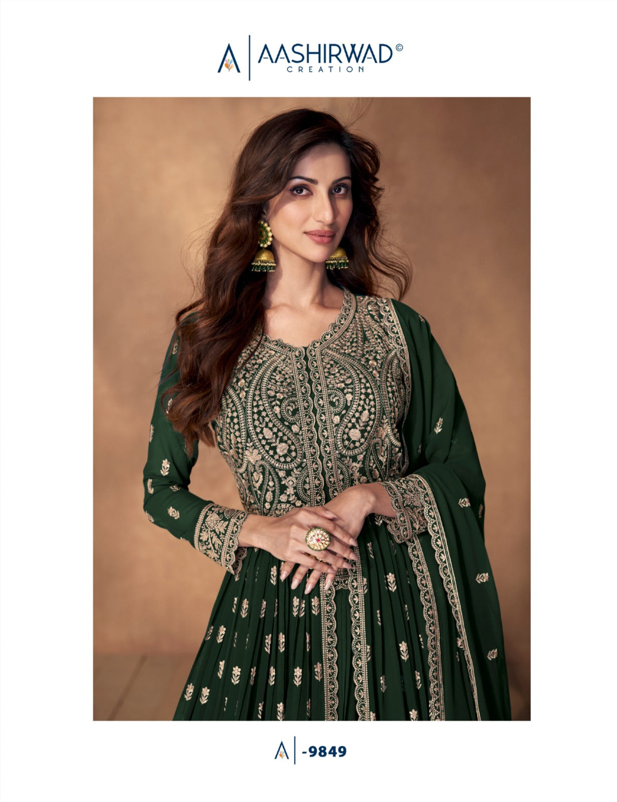 Madhubala Aashirwad Creation Georgette Readymade Skirt Style Suits