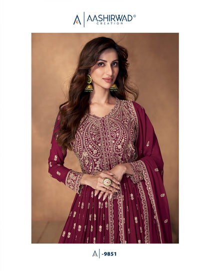 Madhubala Aashirwad Creation Georgette Readymade Skirt Style Suits