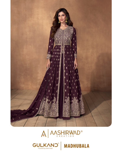 Madhubala Aashirwad Creation Georgette Readymade Skirt Style Suits