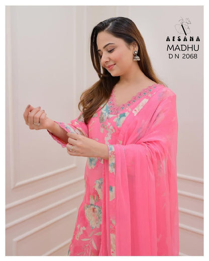 Madhuri Vol 3-2068 Afsana Muslin Readymade Pant Style Suits