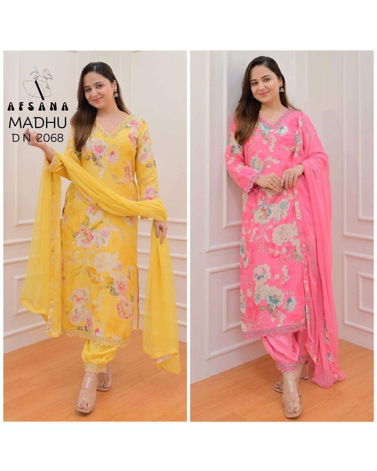 Madhuri Vol 3-2068 Afsana Muslin Readymade Pant Style Suits