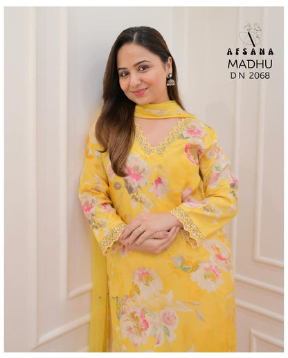 Madhuri Vol 3-2068 Afsana Muslin Readymade Pant Style Suits