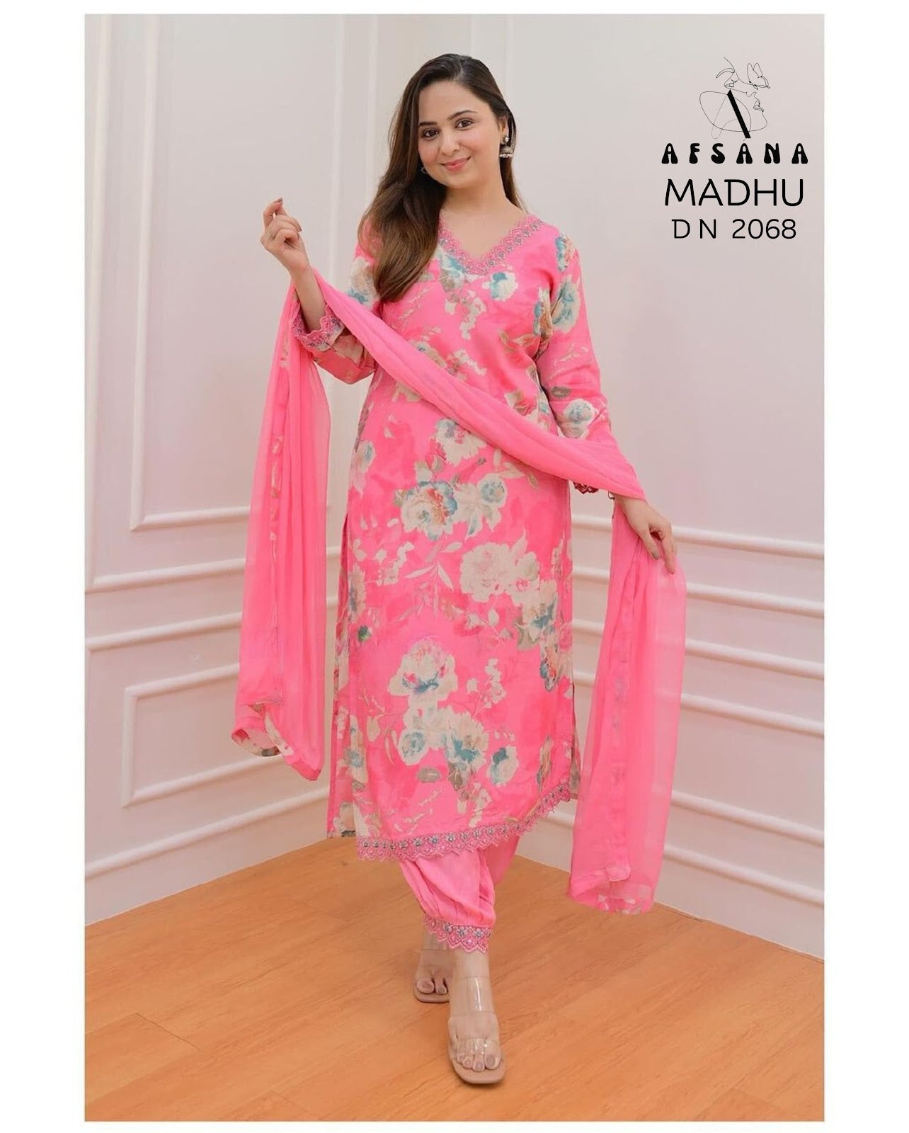 Madhuri Vol 3-2068 Afsana Muslin Readymade Pant Style Suits