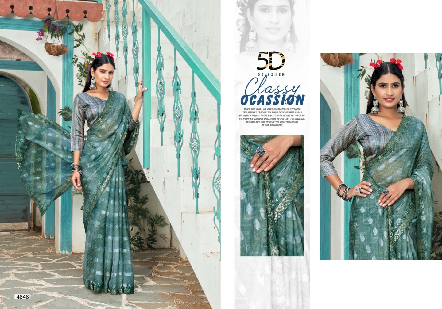 Madhuvan 5D Designer Chiffon Sarees